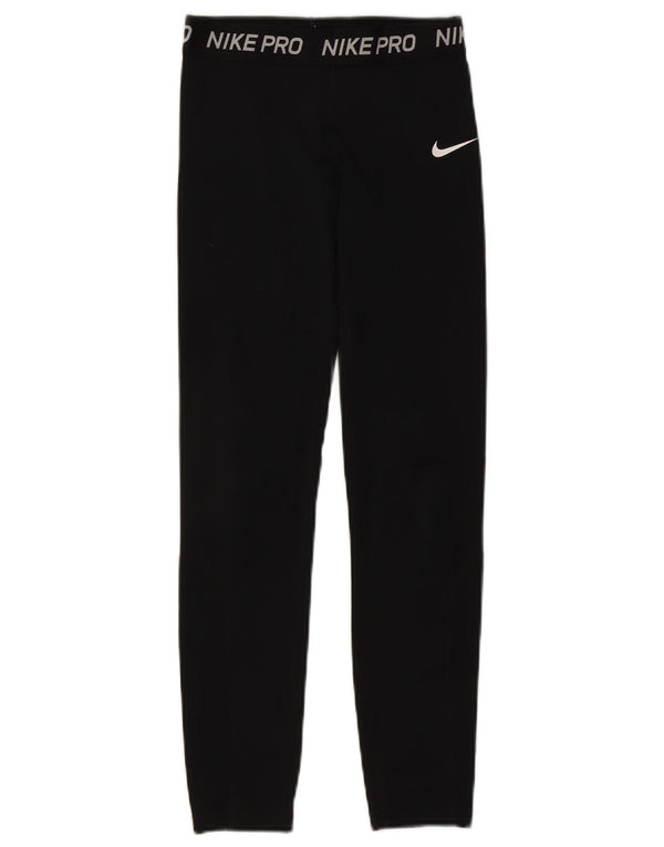 Женские леггинсы с рисунком Nike UK 4 XS, черный полиэстер