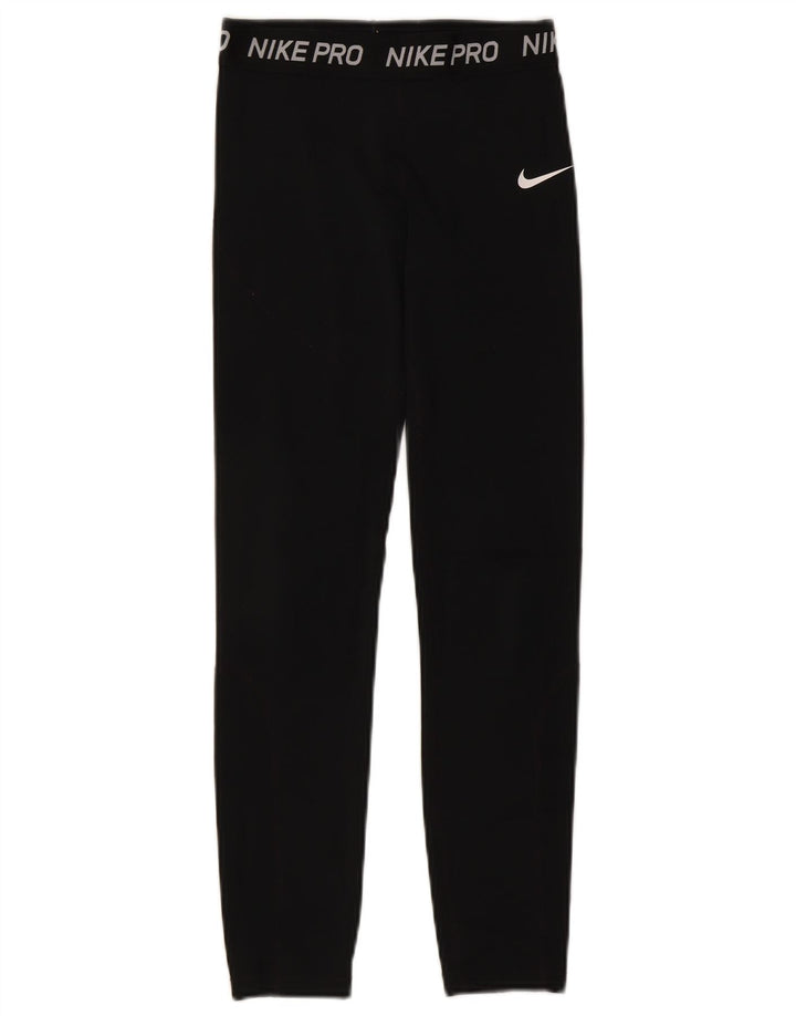 Женские леггинсы с рисунком Nike UK 4 XS, черный полиэстер