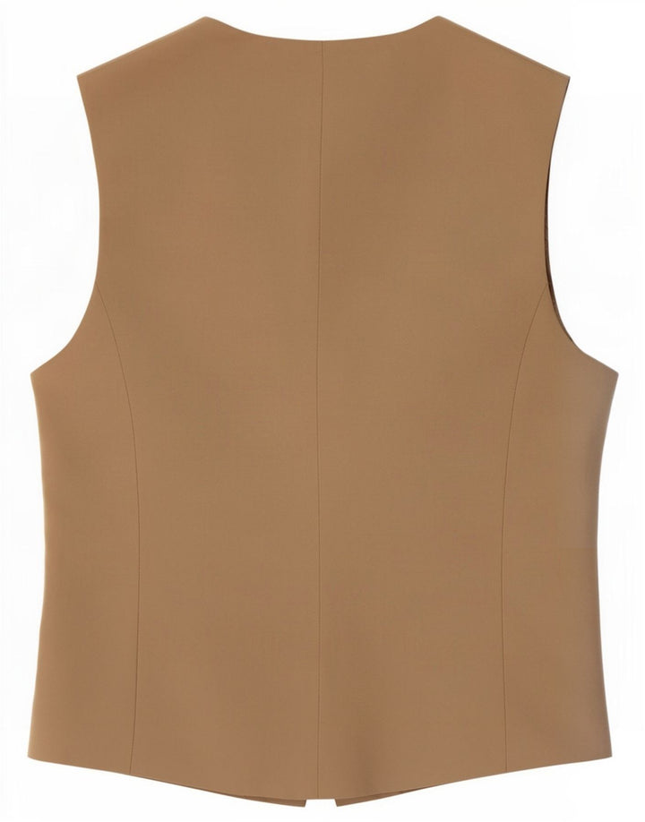 Женский жилет Zara UK 6 XS бежевый из полиэстера