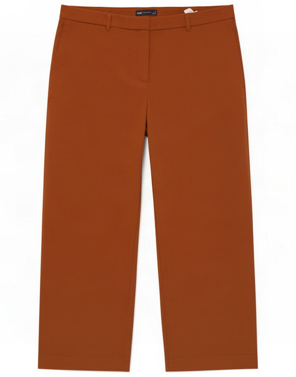 Женские прямые повседневные брюки Marks & Spencer UK 18 XL W36 L27 Коричневые