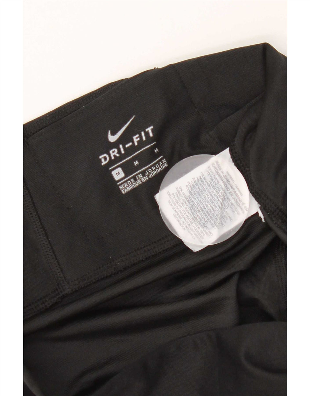 Женские леггинсы Nike Dri Fit UK 14, средний черный, полиэстер с цветными блоками
