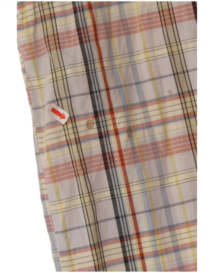 Винтажное женское платье-рубашка UK 14, средний размер, разноцветный хлопок в клетку