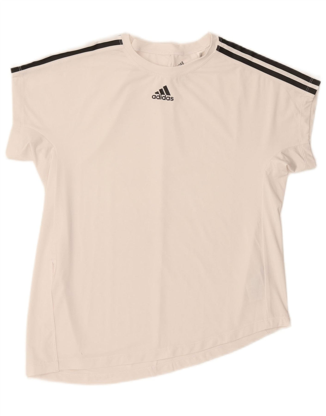 Женская футболка Adidas с рисунком Top UK 12/14, средний белый полиэстер