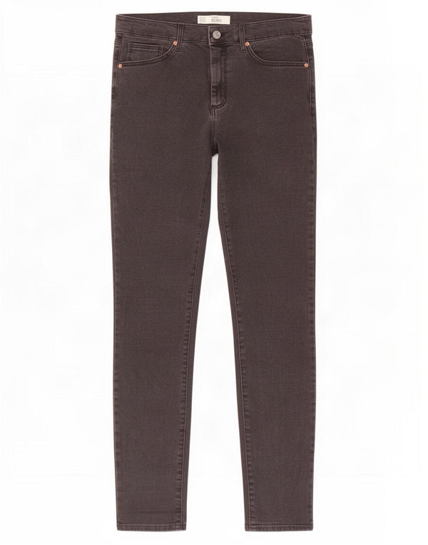 Женские джинсы скинни Topshop Sidney с высокой талией W32 L31, серый хлопок
