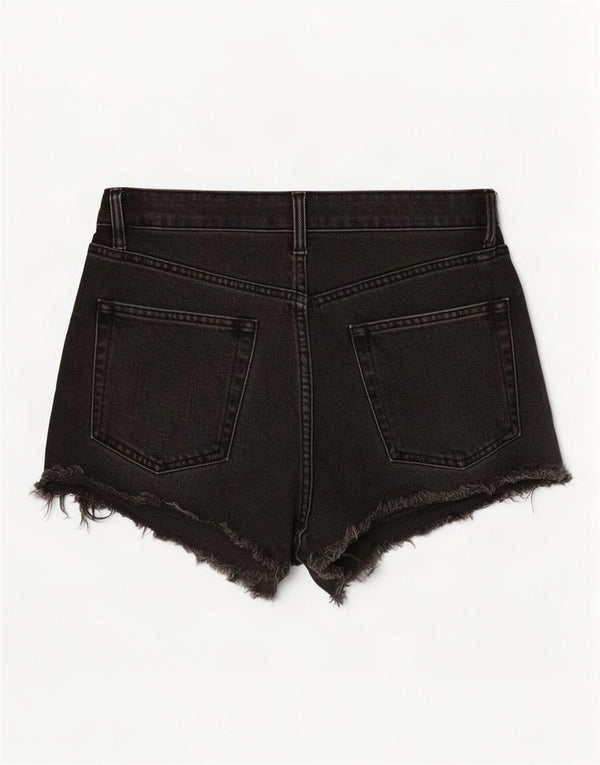 Женские джинсовые шорты Zara с высокой талией, потертые, EU 36 XS W26, серый хлопок