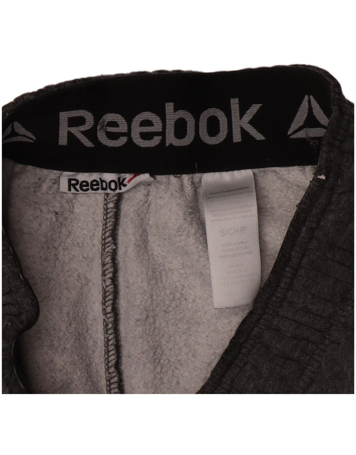 Reebok Мужские спортивные шорты с рисунком, маленькие серые, хлопок