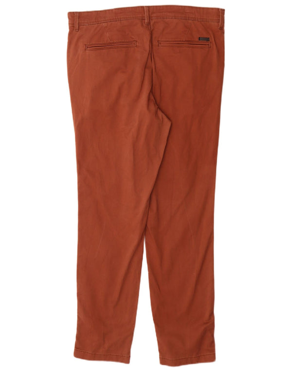Мужские узкие брюки-чиносы Jack & Jones W34 L30 коричневые, хлопковые