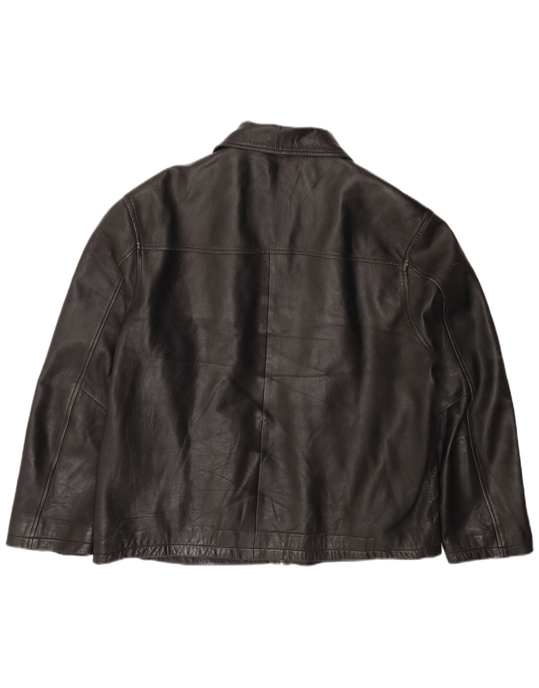 Мужская кожаная куртка VINTAGE UK 44 2XL черная