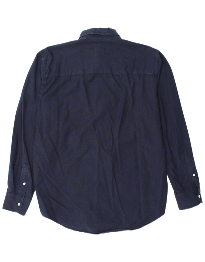 ZARA Mens Shirt Large Navy Blue Cotton