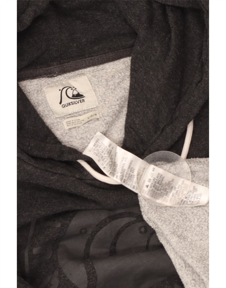 Мужской джемпер с капюшоном Quiksilver, большой серый, хлопковый