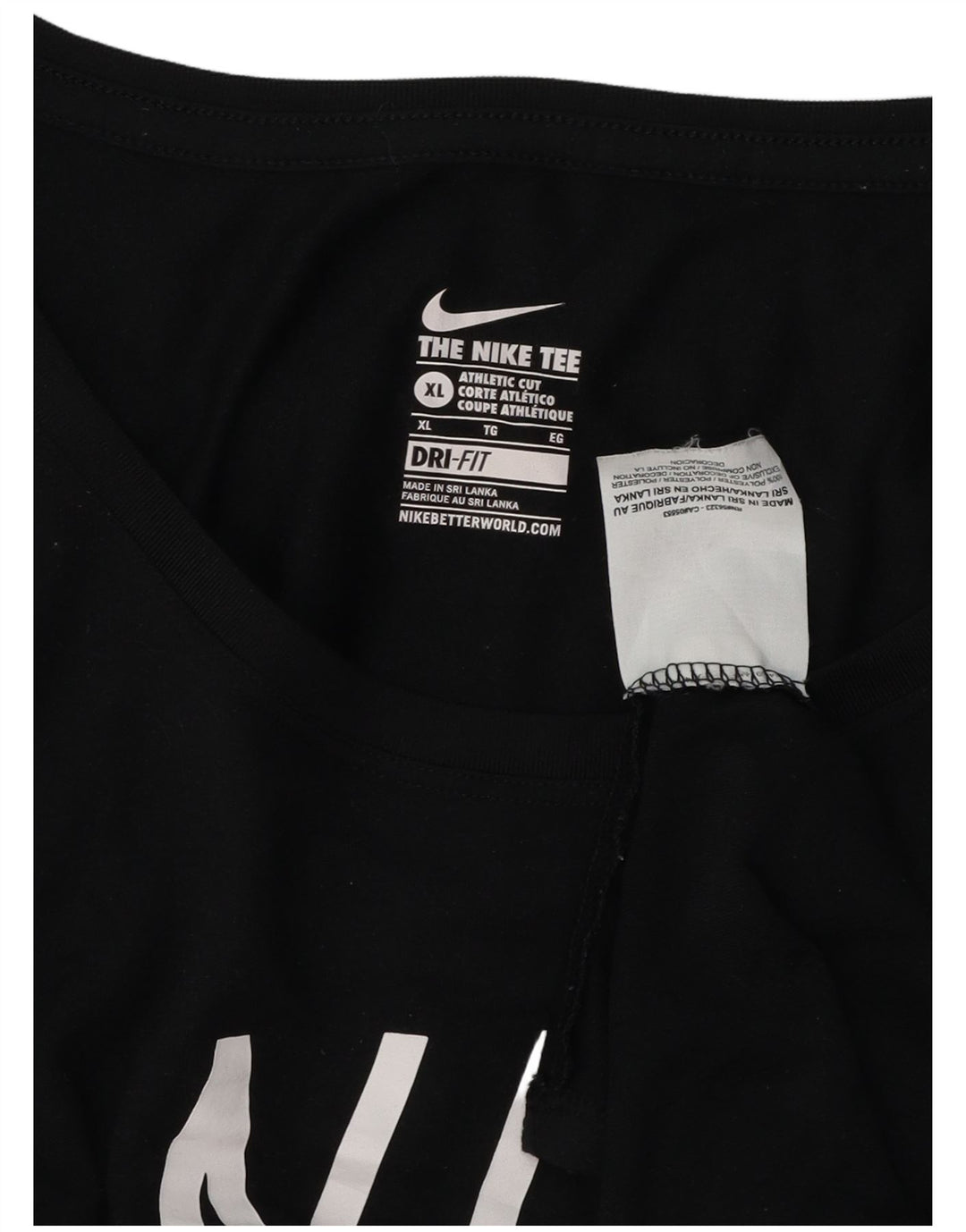 Женский топ с длинным рукавом Nike Athletic Cut, Великобритания 18 XL, черный полиэстер