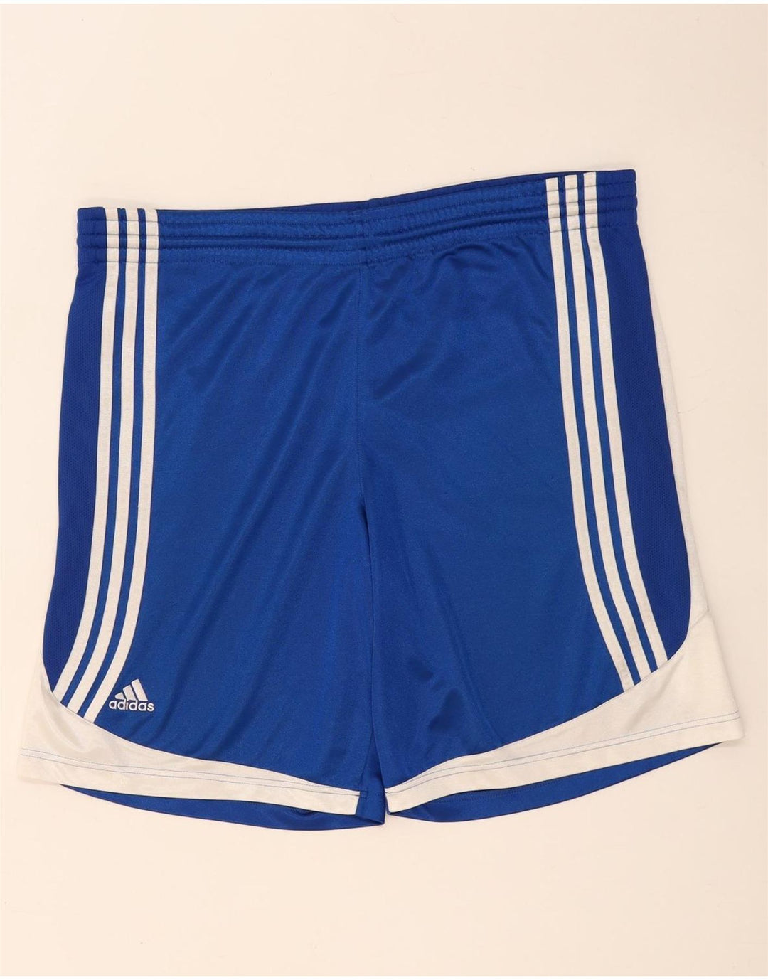 Мужские спортивные шорты Adidas Climalite, большие синие полиэстер с цветными блоками
