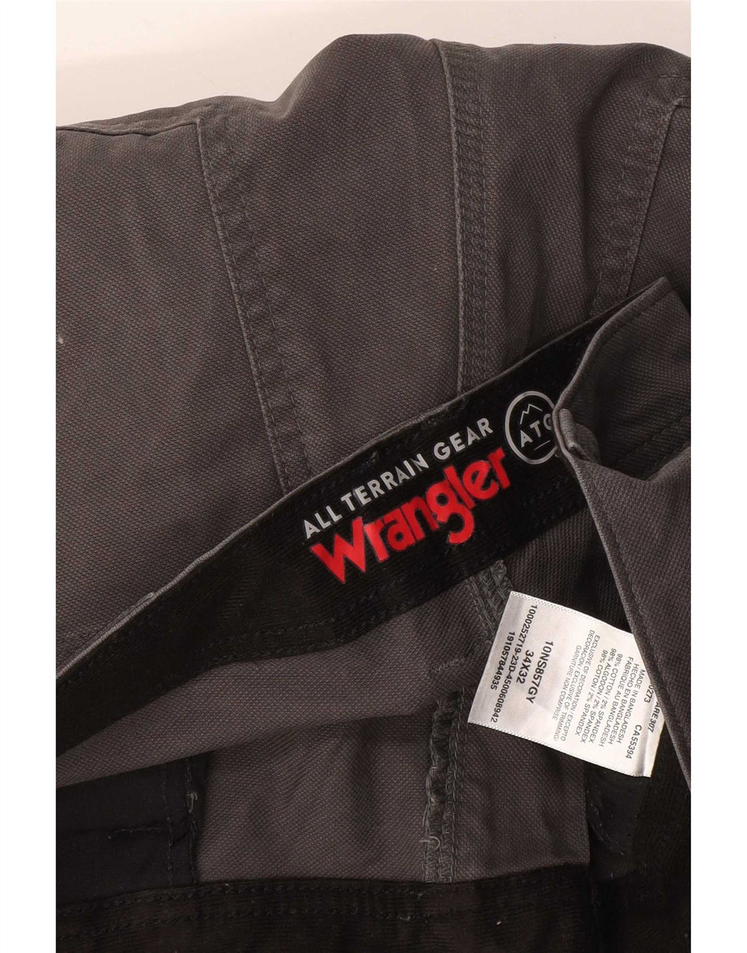 Мужские прямые брюки-карго Wrangler W34 L32, серые, хлопковые
