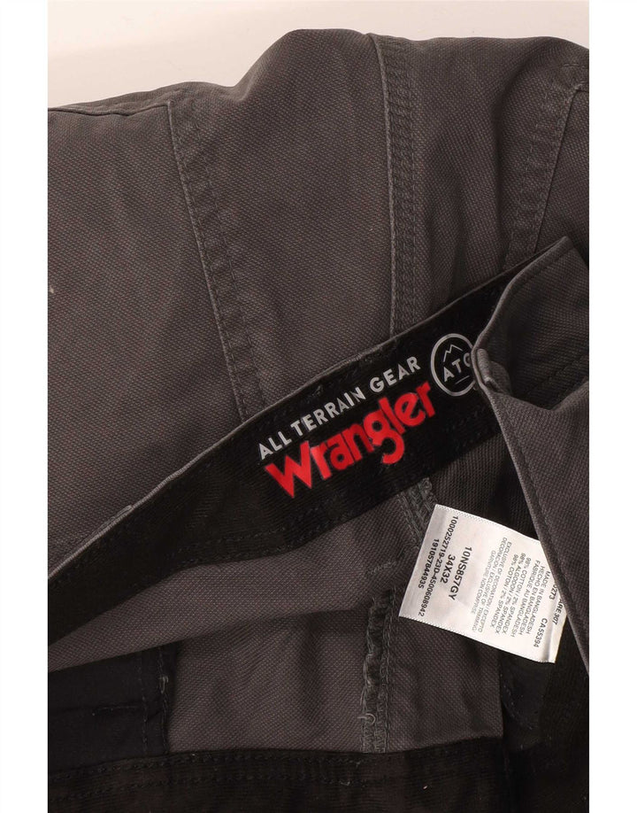 Мужские прямые брюки-карго Wrangler W34 L32, серые, хлопковые