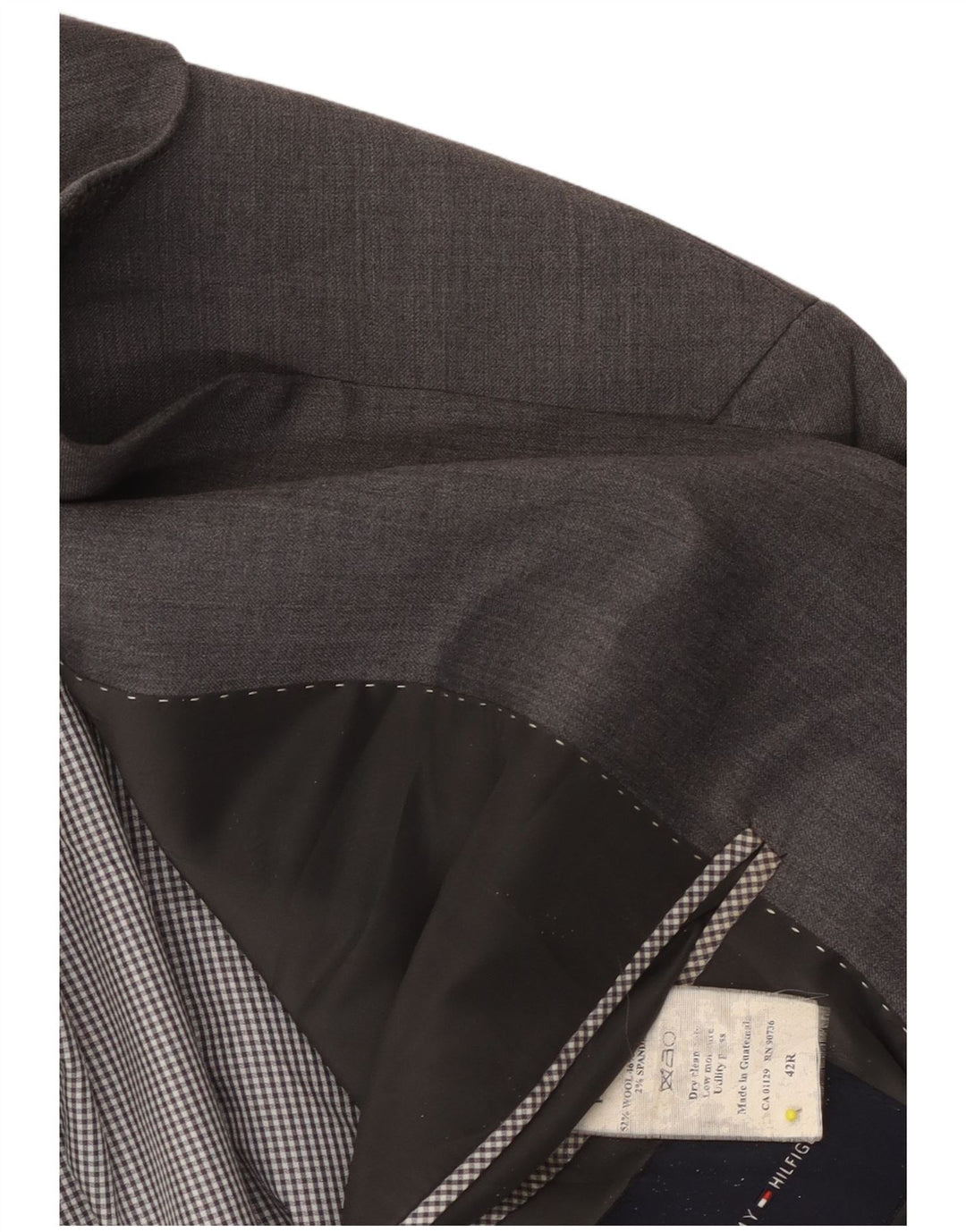 Мужской пиджак на двух пуговицах Tommy Hilfiger UK 42 XL, серая шерсть