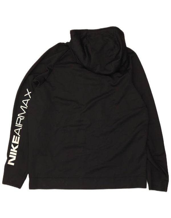 Мужской свитер с капюшоном на молнии с графическим рисунком Nike XL, черный, хлопок