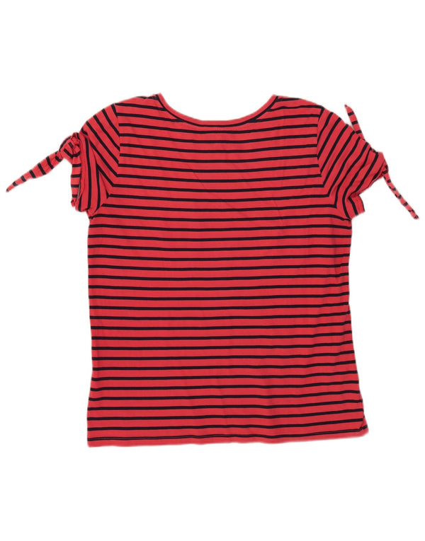 Женская футболка Nautica Top UK 14, хлопок в большую красную полоску