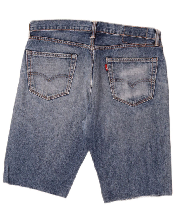 Мужские джинсовые шорты Levi's с эффектом потертости W34, большие синие, хлопок