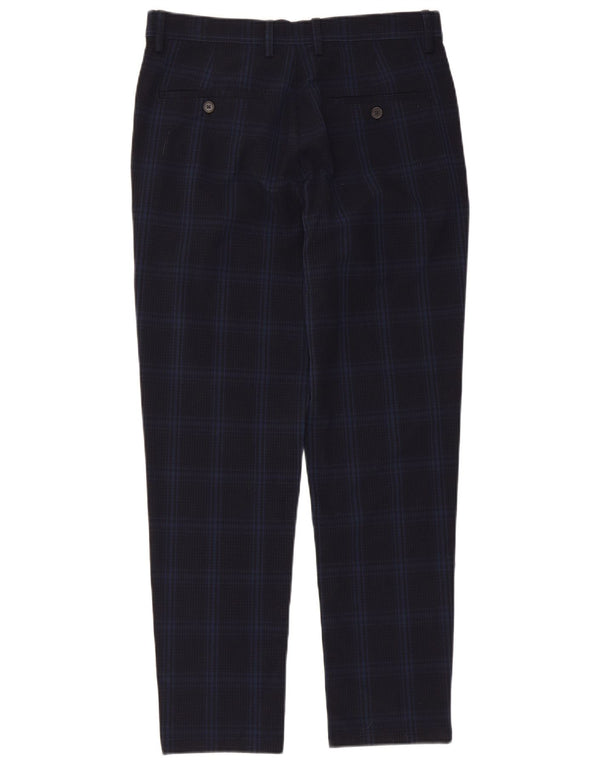 Мужские зауженные брюки-чиносы Zara EU 38 Small W30 L28 Темно-синие в клетку