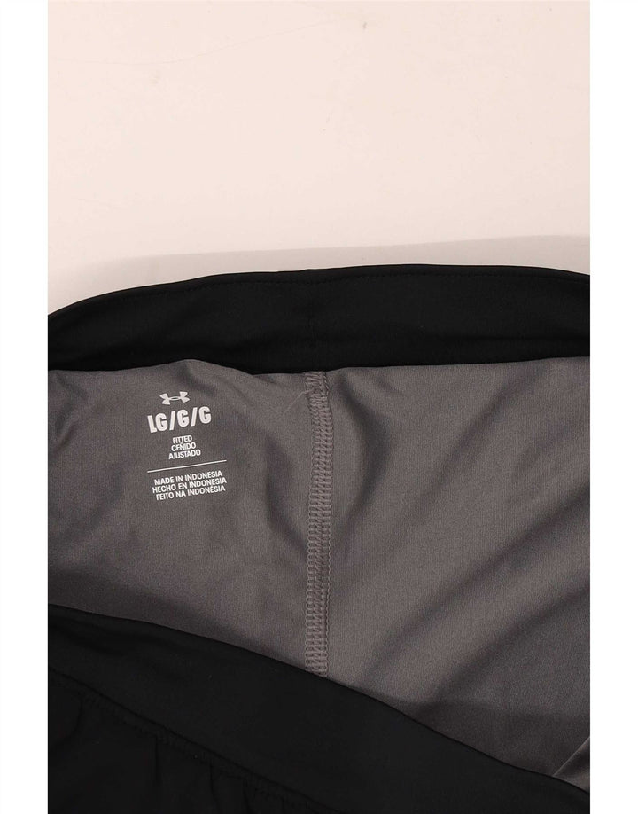 Мужские спортивные шорты с графическим принтом Under Armour, большие черные