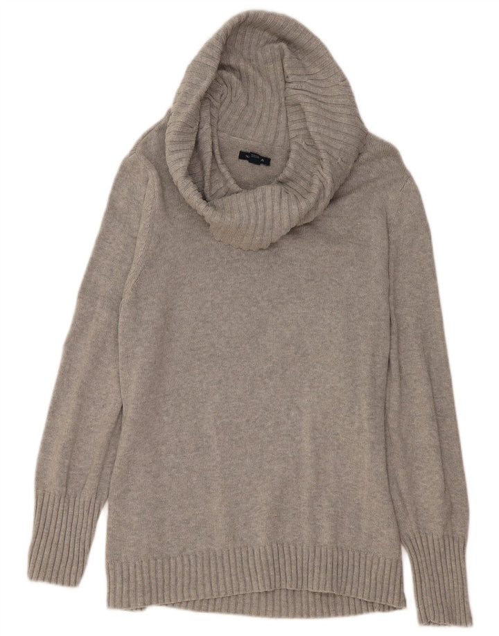 Женский свитер NAUTICA с высоким воротником, Великобритания 20, 2XL, серый хлопок