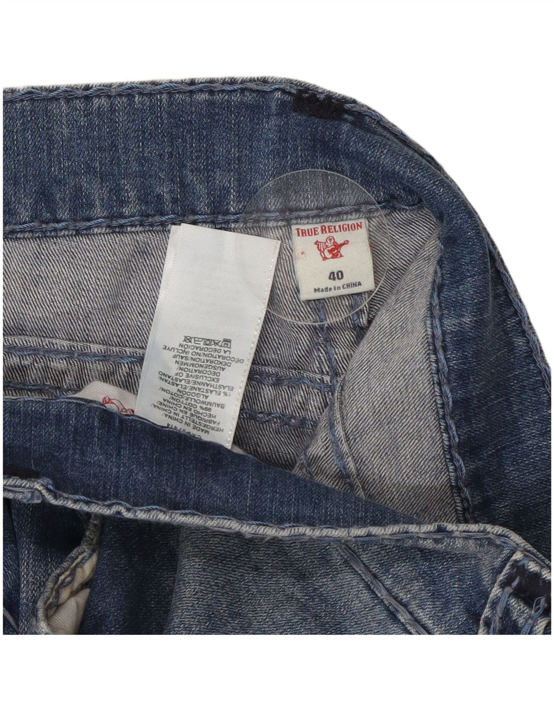 Мужские узкие джинсы True Religion W40 L31, синий хлопок