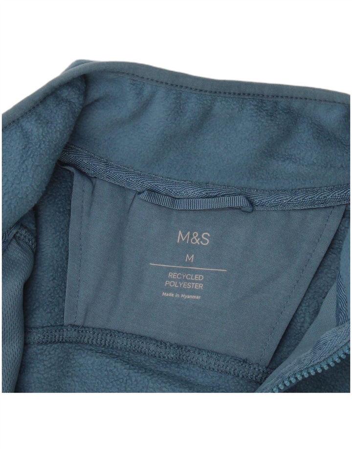 Мужская флисовая куртка Marks & Spencer UK 38, средний синий полиэстер