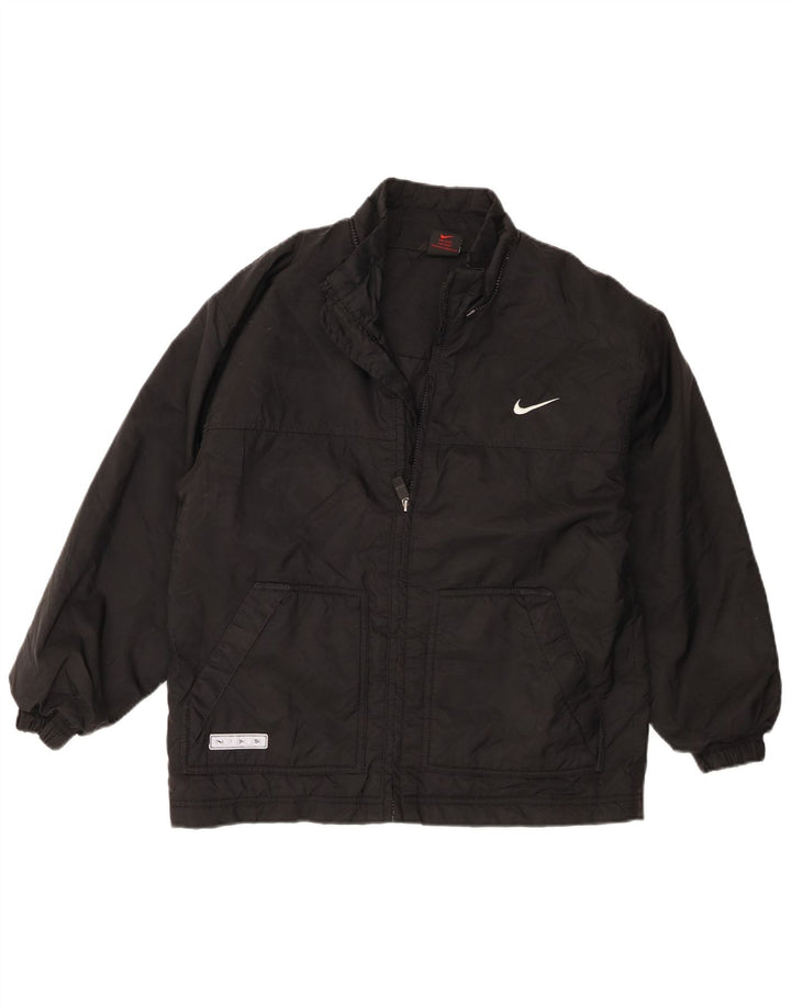 Ветровка Nike для мальчиков с графическим рисунком, 12–13 лет, большая черная нейлоновая куртка