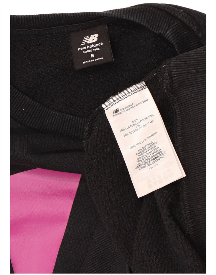 Женский джемпер большого размера с рисунком NEW BALANCE UK 10, маленький черный