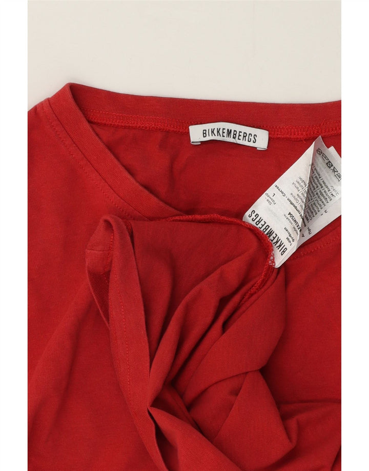 Bikkembergs Мужская футболка с рисунком, большой красный хлопок