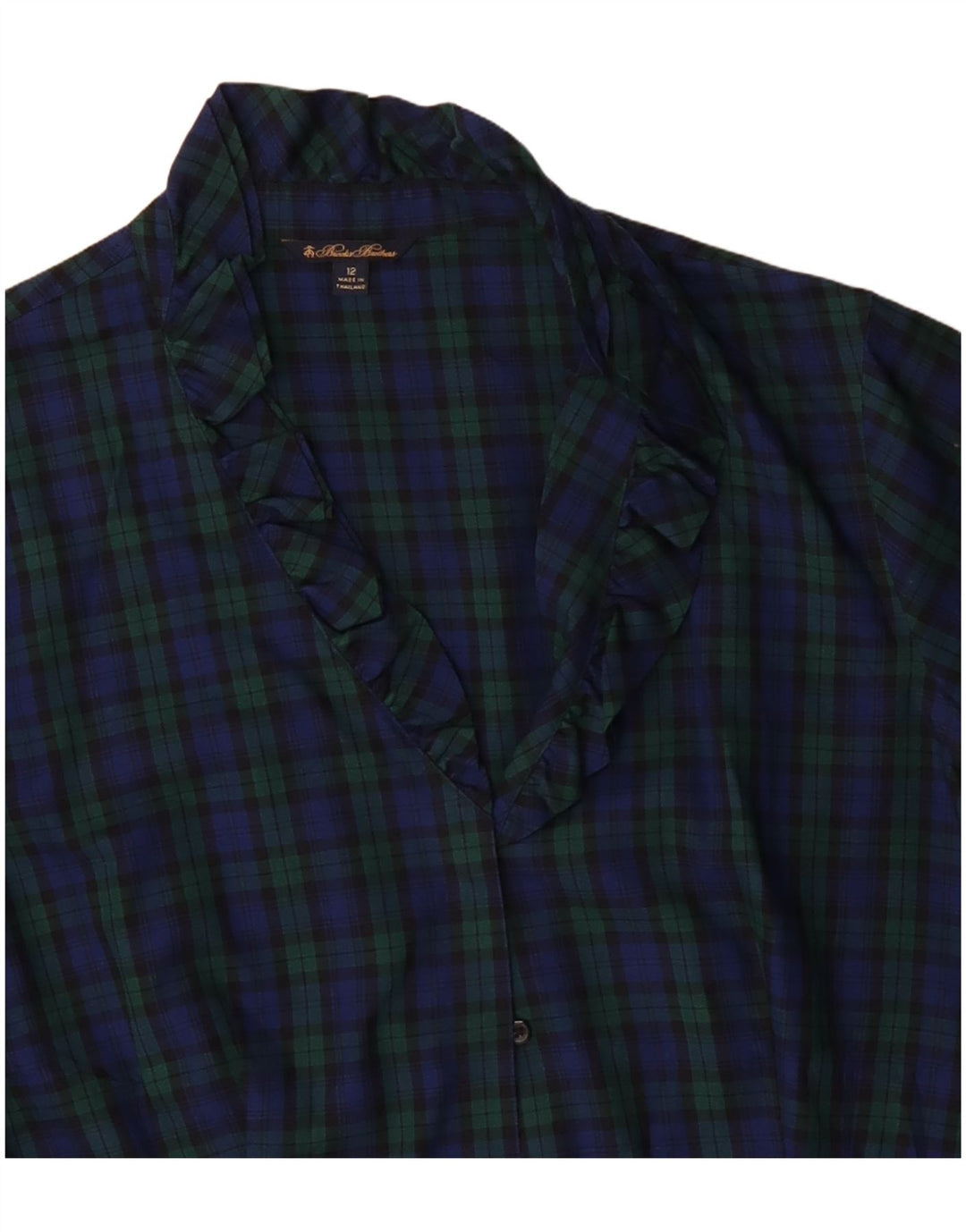 Женская блузка-рубашка Brooks Brothers, США 12, большой темно-синий клетчатый хлопок