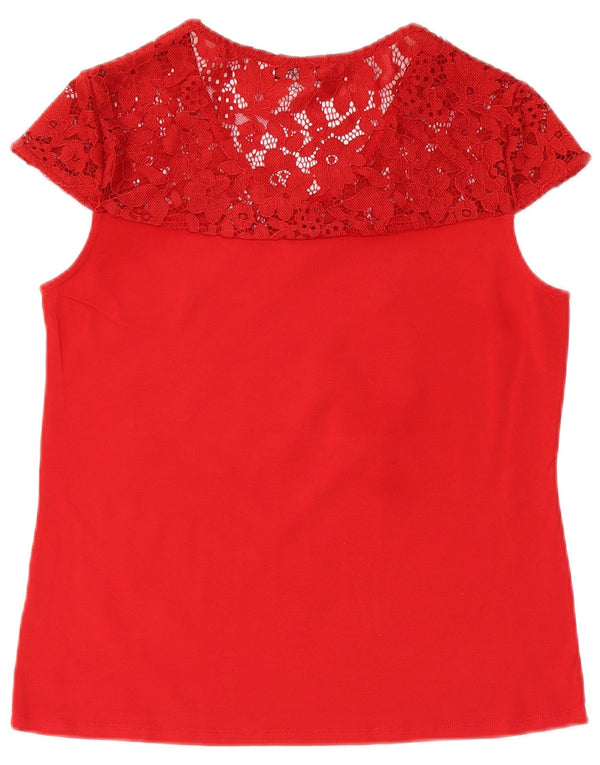 GUESS Женская блузка Top UK 12 Medium Red Floral