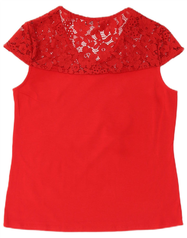 GUESS Женская блузка Top UK 12 Medium Red Floral