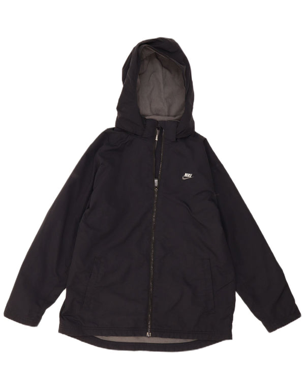 Ветровка Nike для мальчиков с капюшоном, 12–13 лет, большая, черный нейлон