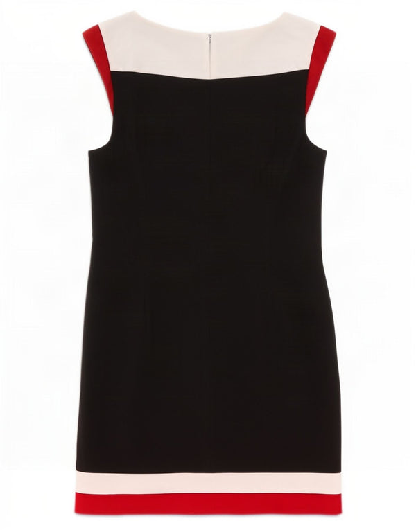 Oasis Womens Sleeveless Sheath Dress UK 14 Medium Black Colourblock