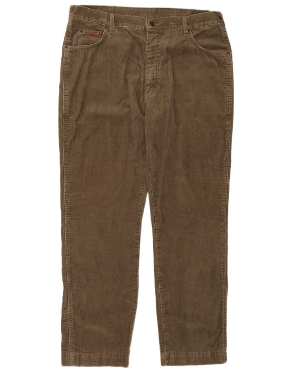 Мужские вельветовые брюки Wrangler Texas Stretch Straight W40 L34, коричневый хлопок