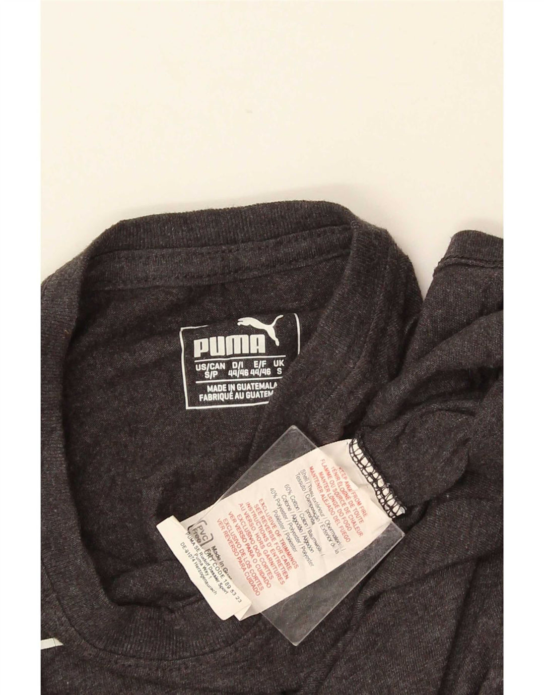 Мужская футболка с рисунком Puma, маленький серый хлопок