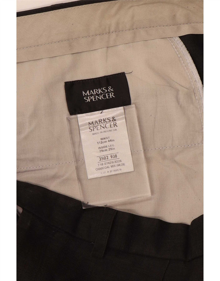 Мужские костюмные брюки Marks & Spencer W44 L29 серые из полиэстера