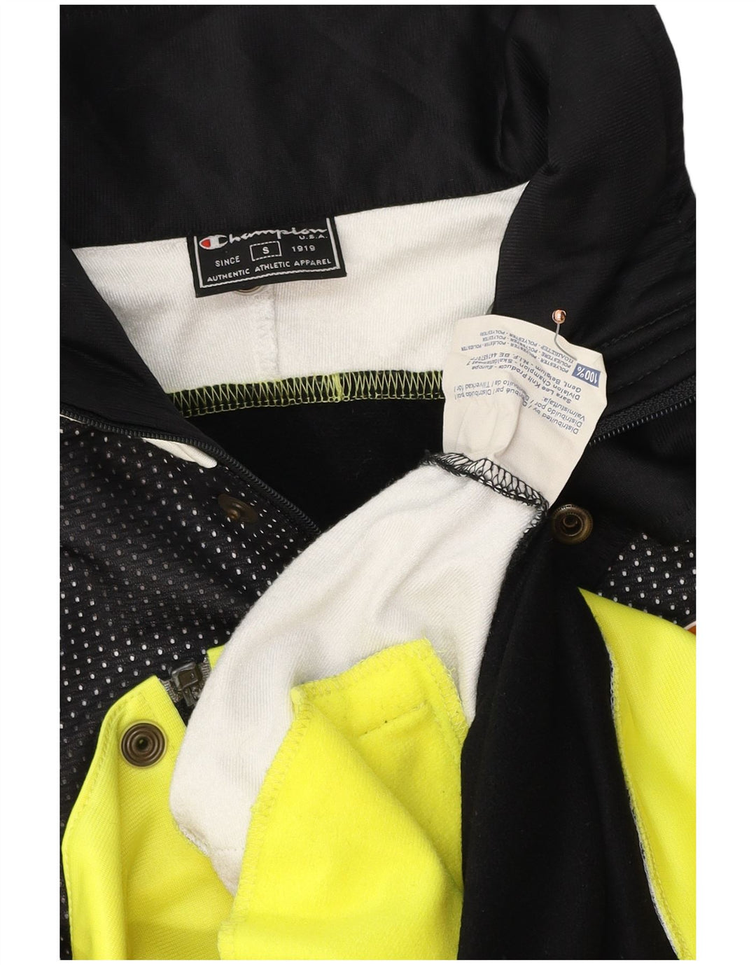 Мужской спортивный костюм CHAMPION с графическим рисунком, верхняя куртка, маленький черный, с цветными блоками