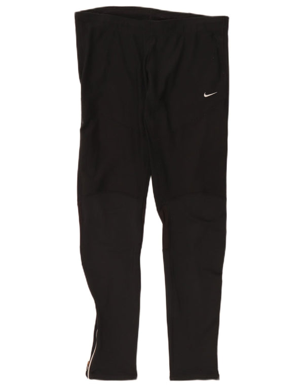 Женские леггинсы Nike Dri Fit UK 14, средний черный полиэстер