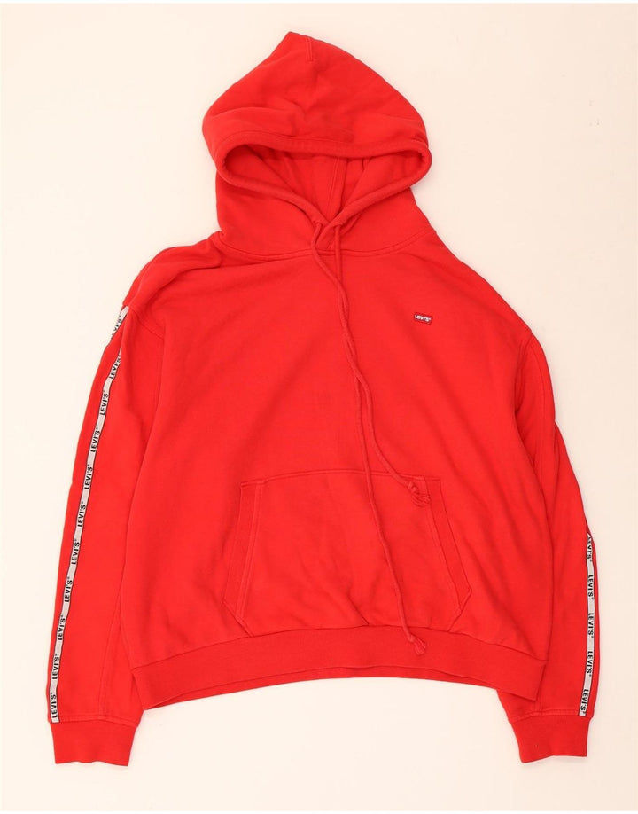 Женский джемпер с капюшоном Levi's Oversized UK 14, средний красный, хлопок
