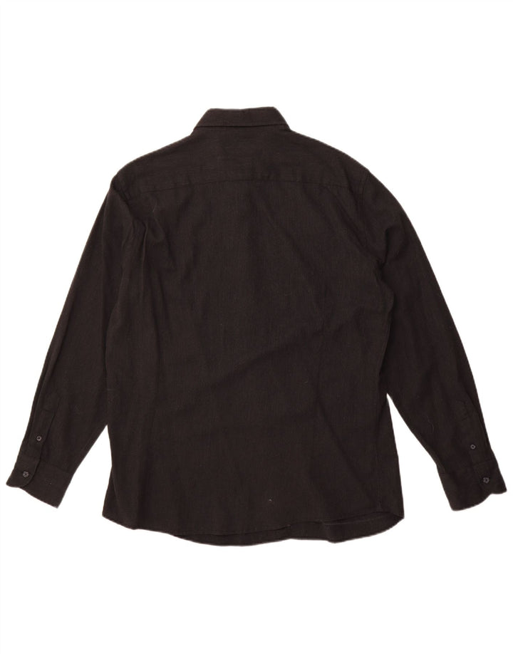 Мужская рубашка Massimo Dutti, большой черный хлопок