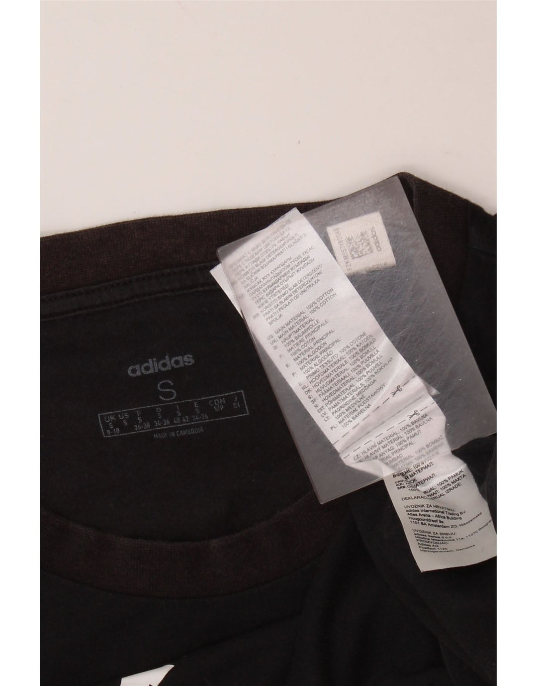 Женская футболка с рисунком ADIDAS Top UK 8/10, маленький черный хлопок