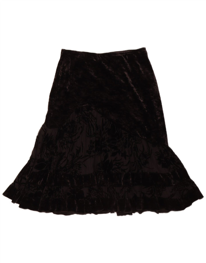 JOSEPH RIBKOFF Женская велюровая юбка-труба UK 14, большая W30, черный полиэстер