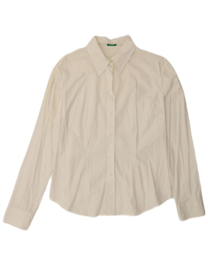 Женская рубашка Benetton UK 16, большая белая