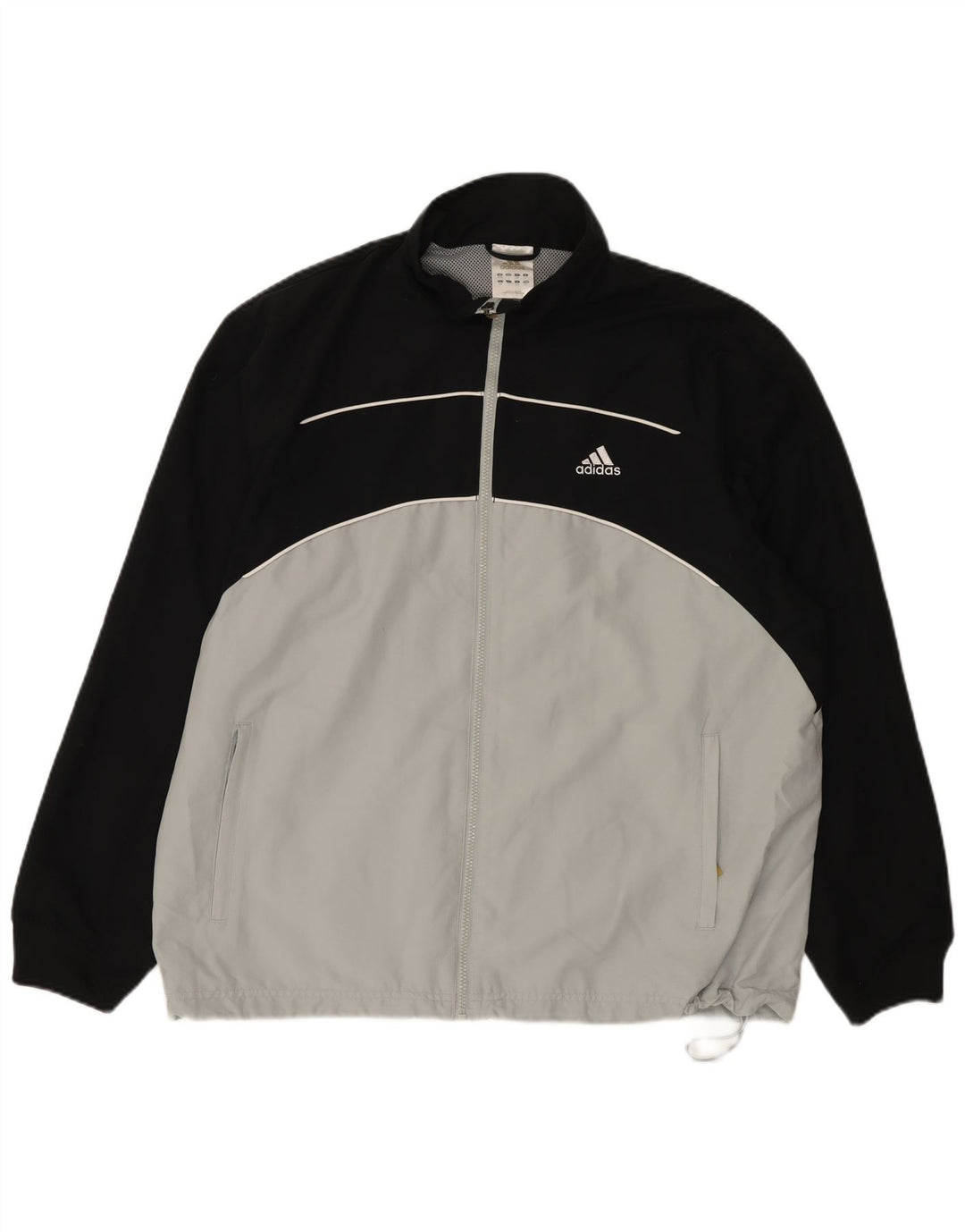 Мужская дождевик Adidas UK 44/46, большой белый полиэстер с цветными блоками