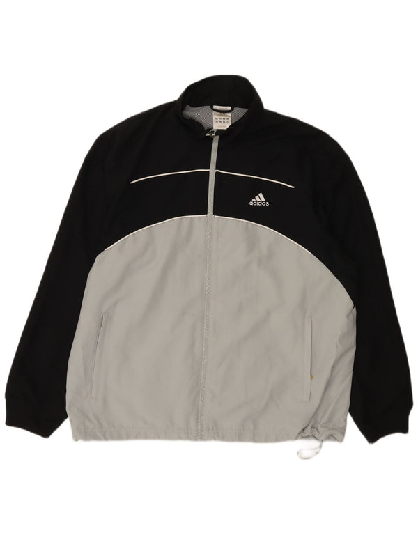 Мужская дождевик Adidas UK 44/46, большой белый полиэстер с цветными блоками