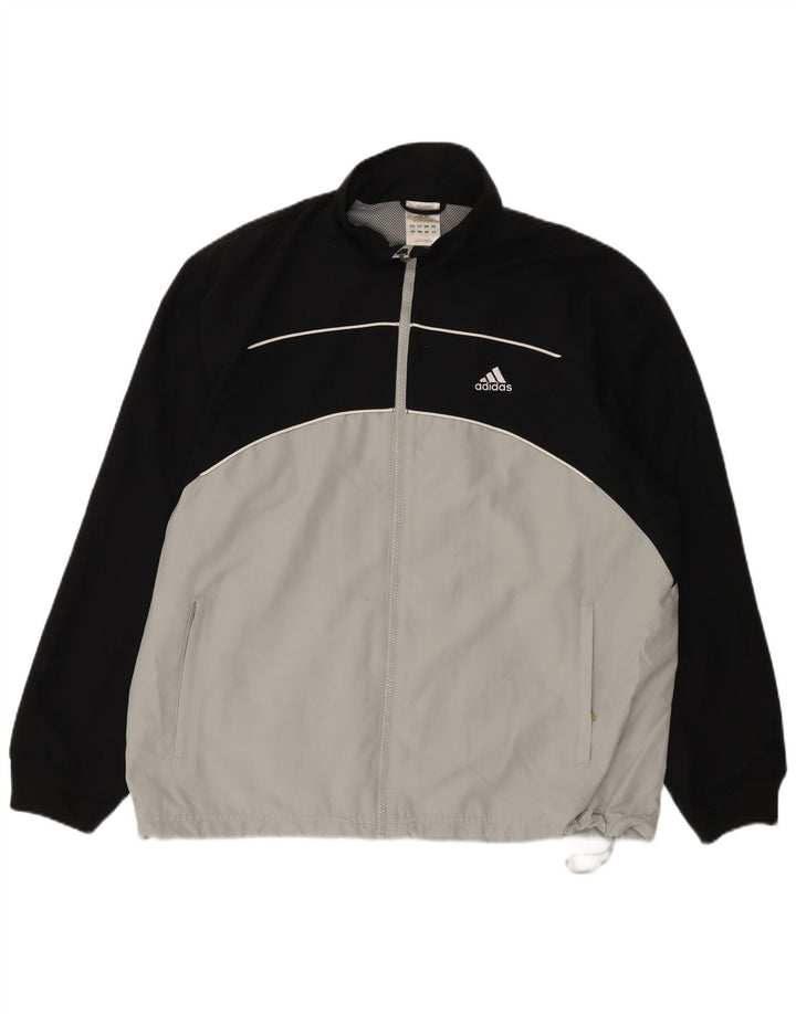 Мужская дождевик Adidas UK 44/46, большой белый полиэстер с цветными блоками