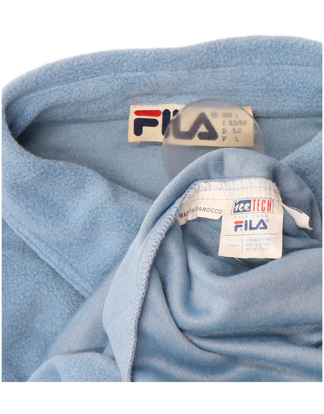 Рубашка мужская флисовая FILA IT 52/54 Большая синяя полиэстер