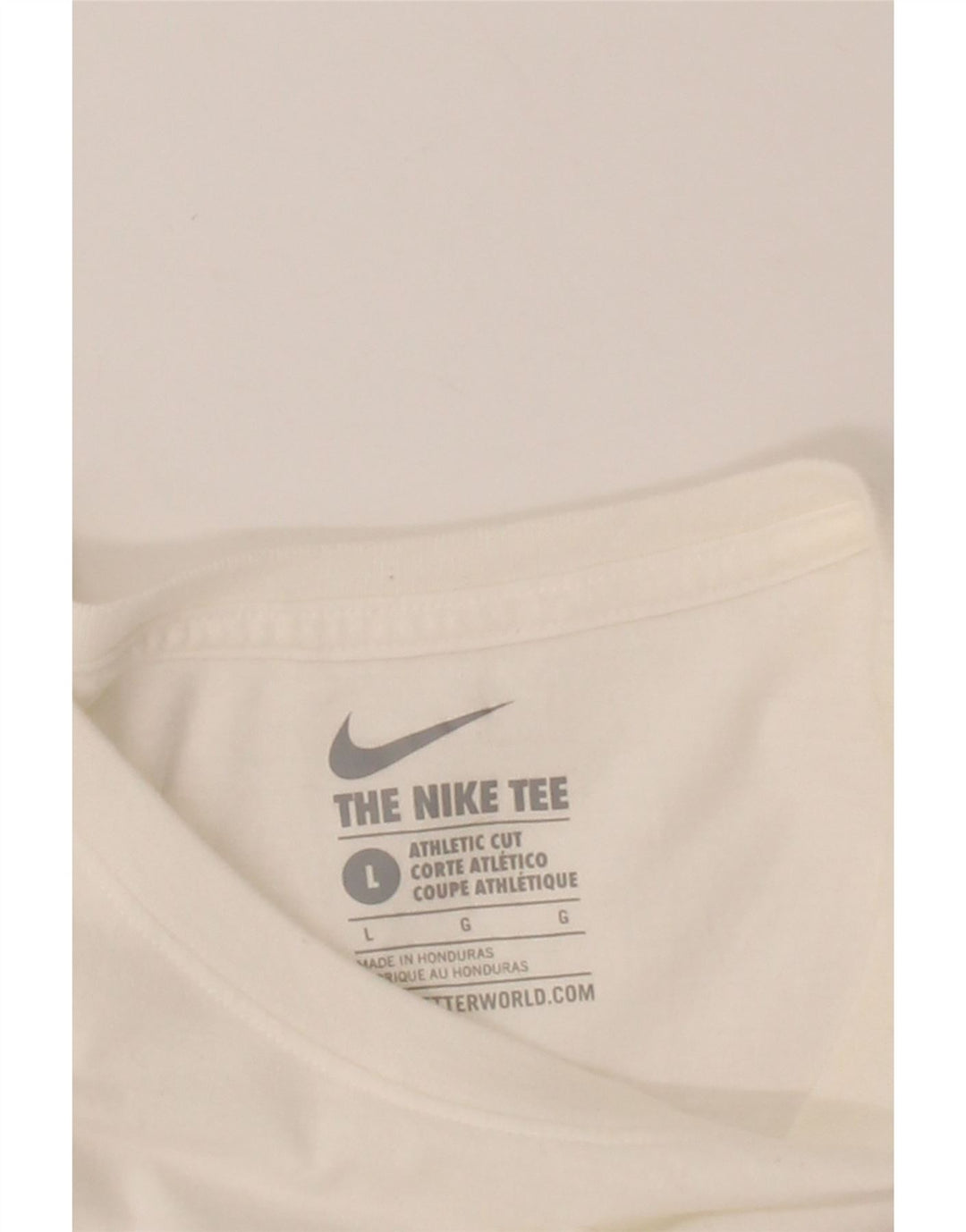 NIKE Mens Graphic T-Shirt Top Large White Cotton Vintage Nike and Second-Hand Nike from Messina Hembry 